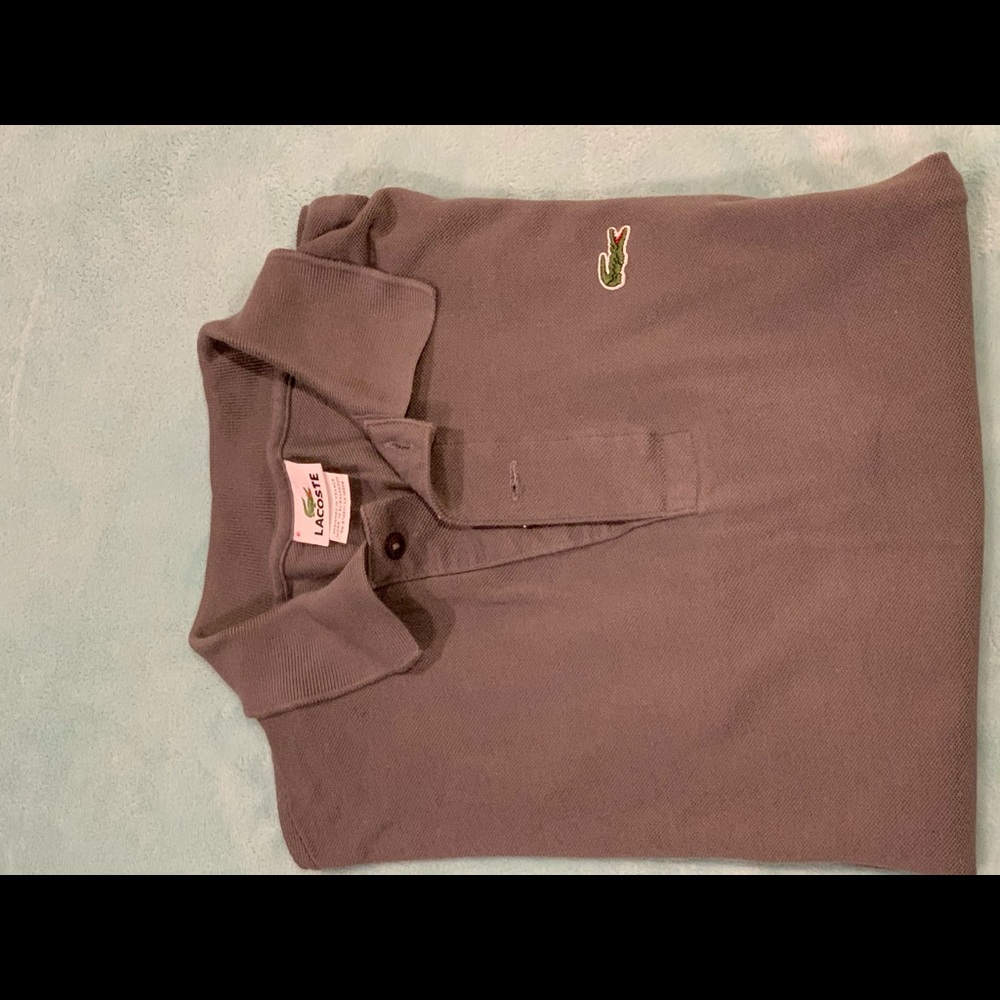 Gently worn Lacoste men’s grey polo.